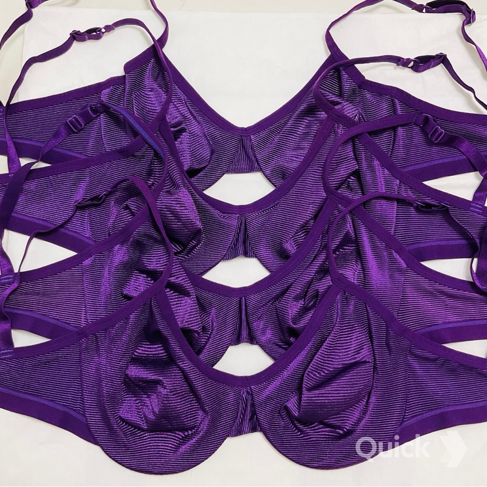 36C - NWT 4 pc Striped Texture Soft Cup Bras
